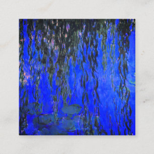 Monet Vatten Lilies och Weeping Willow Grenar Tilläggskort