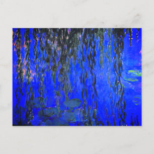 Monet Vatten Lilies och Weeping Willow Grenar Vykort