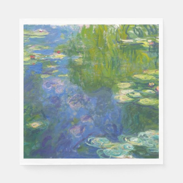 Monet Vatten Lilies Pappra Napkins Pappersservett (Framsidan)