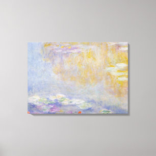 Monet - Vatten Lilies, Pastel Färg Fine Art Canvastryck