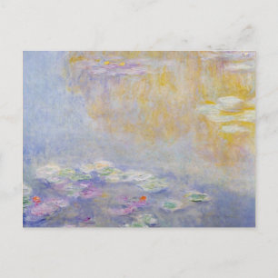 Monet - Vatten Lilies, Pastel Färg Fine Art Vykort