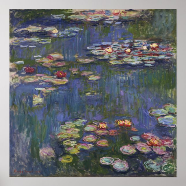 Monet - Vatten Lilies Poster (Framsidan)