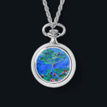 Monet - Vatten Lilies (Red) Watch Armbandsur<br><div class="desc">Claude Monet-målning,  Vatten Lilies (röd),  svarta siffror</div>