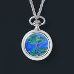 Monet - Vatten Lilies (Red) Watch Armbandsur<br><div class="desc">Claude Monet-målning,  Vatten Lilies (röd),  svarta siffror</div>