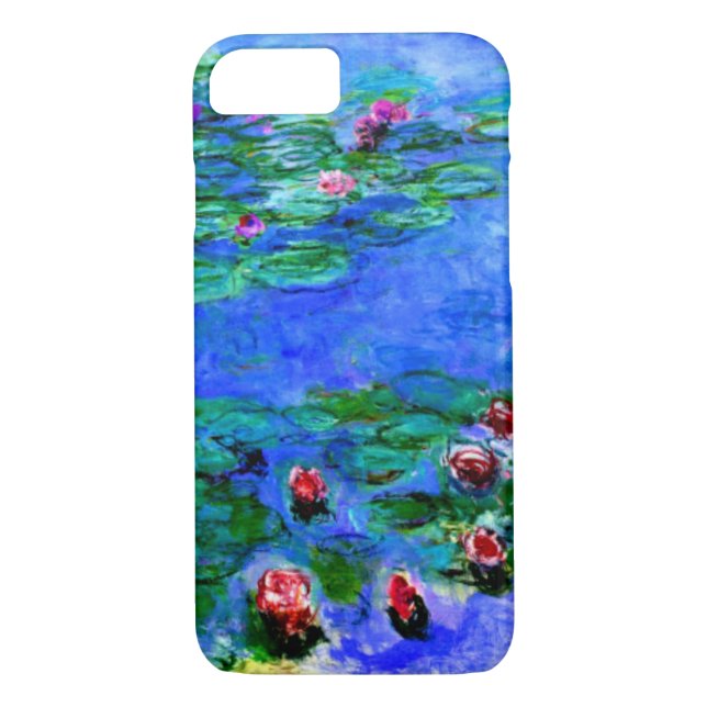 Monet - Vatten Lilies (röd) Case-Mate iPhone Skal (Baksida)