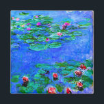 Monet - Vatten Lilies (röd) Magnet<br><div class="desc">Monet - Vatten Lilies (röd),  berömd-målning av Claude Monet,  kylmagnet.</div>