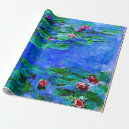 Monet - Vatten Lilies (röd) Presentpapper