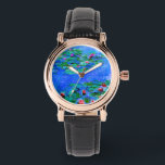 Monet - Vatten Lilies (Röda) Armbandsur<br><div class="desc">Claude Monet-målning,  Vatten Lilies (röd)</div>