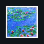 Monet - Vatten Lilies, Röda Pappersservett<br><div class="desc">Vatten Lilies,  Red,  berömd-målning av Claude Monet.</div>
