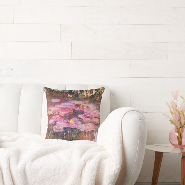Monet - Vatten Lilies, Rosa Kudde (Soffa)