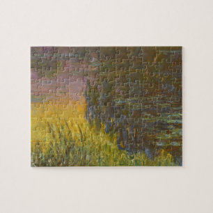 Monet Vatten Lilies sätter Sol Fine Art Pussel