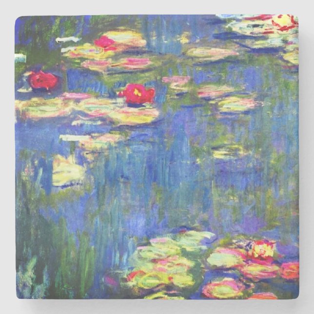 Monet Vatten Lilies Stenunderlägg (Framsidan)