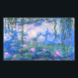 Monet Vatten Lilies Stickers Rektangulärt Klistermärke<br><div class="desc">Monet Vatten Lilies-klistermärken. Oljemålning på arbetsyta från 1916. Monet målade sin berömd vatten liljepond på ett tvångsmässigt sätt under de sista åren av sin karriär, teckning inspirerad av ljuset från sol och dess skiftande effekter på vatten och vattenblommor och löv. Den här målningen har en levande använda av nyck, blues...</div>