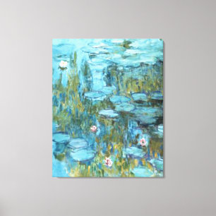 Monet - Vatten Lilies (turkos), 1915 Canvastryck