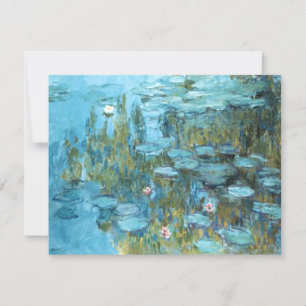 Monet - Vatten Lilies (turkos) Kort