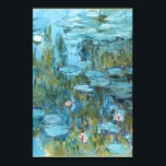 Monet-Vatten Lilies (turkos) Poster<br><div class="desc">Vatten Lilies (turkos),  1915,  bra art Impressionism,  färgad av Fransk artist Claude Monet</div>