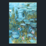 Monet-Vatten Lilies (turkos) Poster<br><div class="desc">Vatten Lilies (turkos),  1915,  bra art Impressionism,  färgad av Fransk artist Claude Monet</div>