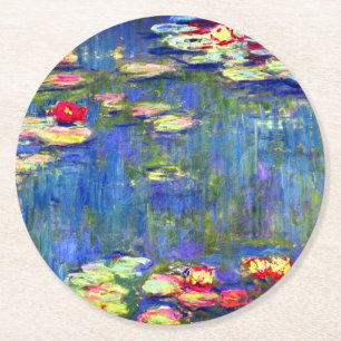 Monet Vatten Lilies Underlägg Papper Rund