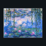 Monet Vatten Lilies vykort<br><div class="desc">Monet Vatten Lilies vykort. Oljemålning på arbetsyta från 1916. Monet målade sin berömd vatten liljepond på ett tvångsmässigt sätt under de sista åren av sin karriär, teckning inspirerad av ljuset från sol och dess skiftande effekter på vatten och vattenblommor och löv. Den här målningen har en levande använda av nyck,...</div>