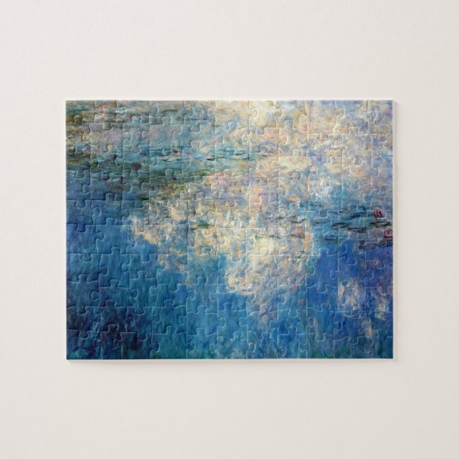 Monet Vatten Lilies's Clouds Fine Art Pussel (Horisontell)