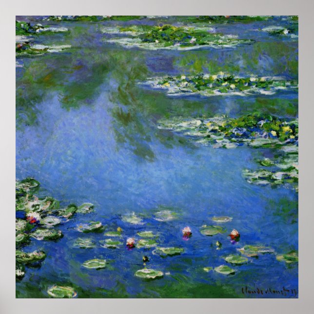 Monet Vatten Lillies Poster (Framsidan)