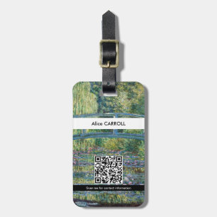 Monet - Vatten Lily, Grönt Harmony - QR-kod Bagagebricka