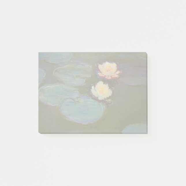 Monet Vatten Lily Lilies Pond Waterlilies Painting Post-it Block (Framsida)