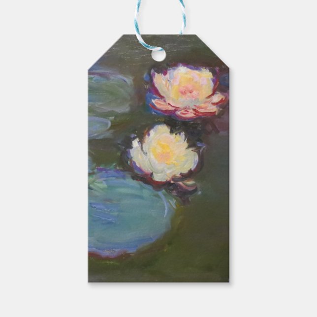 Monet Vatten Lily Lilies Pond Waterlilies Painting Presentetikett (Framsidan)