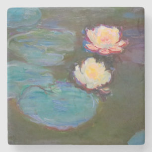 Monet Vatten Lily Lilies Pond Waterlilies Painting Stenunderlägg