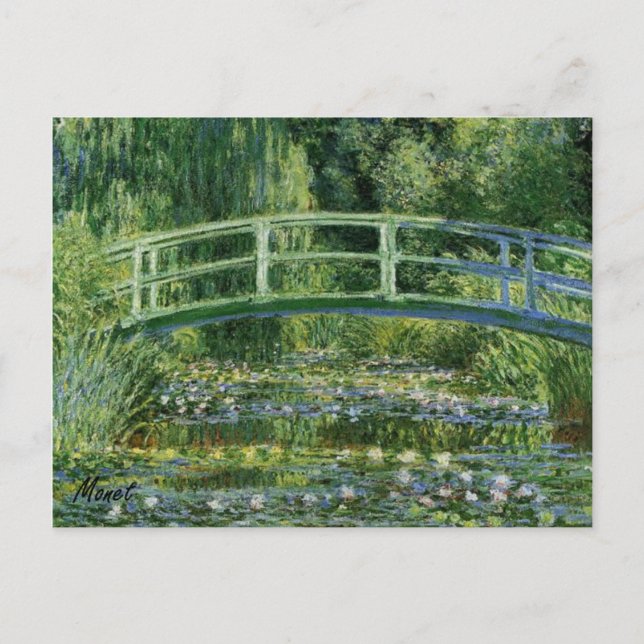 MONET Vatten Lily Pond 1897 vykort (Framsida)