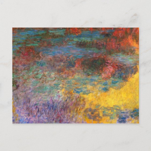 Monet Vatten Lily Pond Evening-vykort Vykort (Framsida)