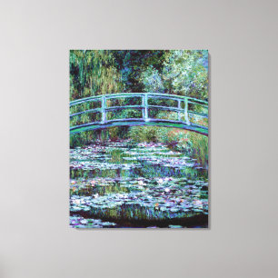 Monet - Vatten Lily Pond och japansk Bridge Canvastryck