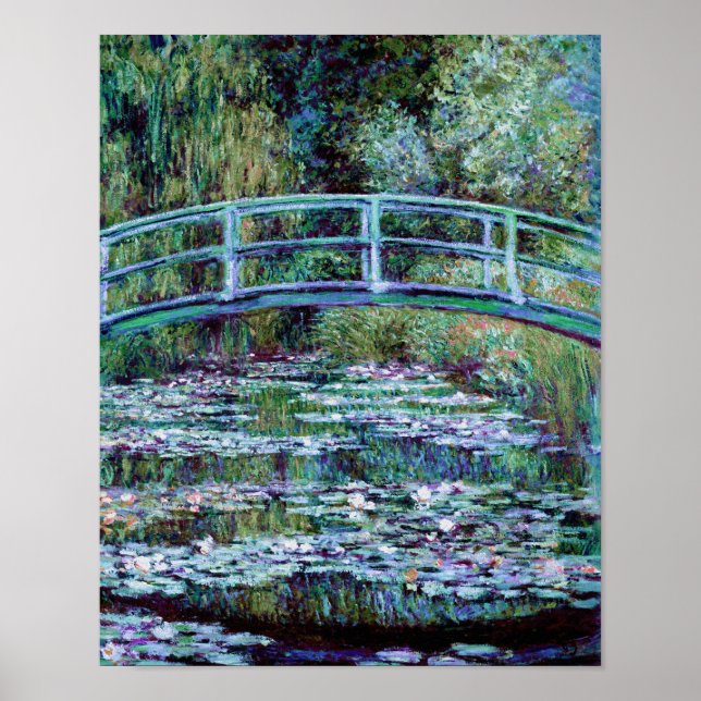 Monet - Vatten Lily Pond och japansk Bridge Poster (Framsidan)