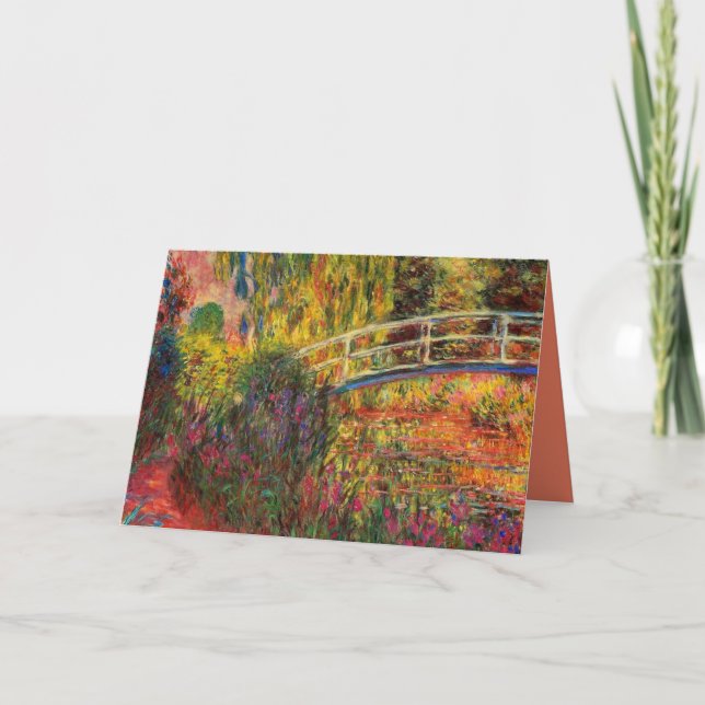 Monet Vatten Lily Pond och Vatten Irises Inbjudan (Framsida)