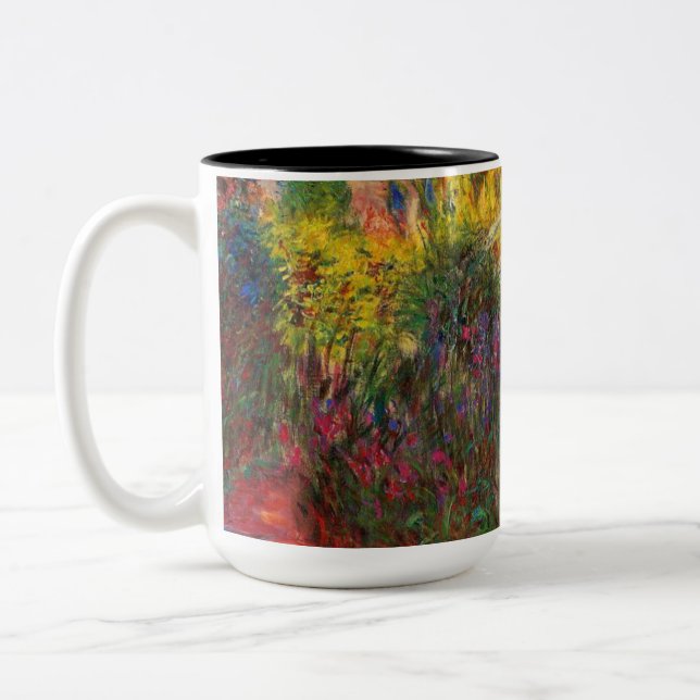 Monet Vatten Lily Pond och Vatten Irises Två-Tonad Mugg (Vänster)