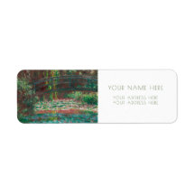 MONET "VATTEN LILY POND" RETURADRESSETIKETT