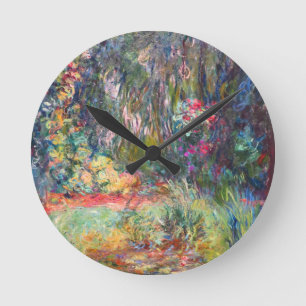 Monet Vatten Lily Pond Rund Klocka