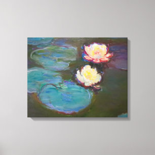 Monet Vattenlilja Liljor Damm Vattenliljor Målning Canvastryck