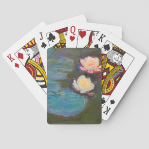 Monet Vattenlilja Liljor Damm Vattenliljor Målning Casinokort