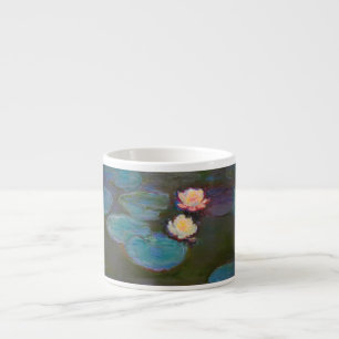 Monet vattenlilja liljor damm vattenliljor målning espressomugg