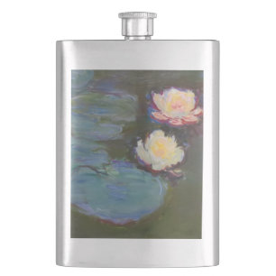 Monet vattenlilja liljor damm vattenliljor målning fickplunta