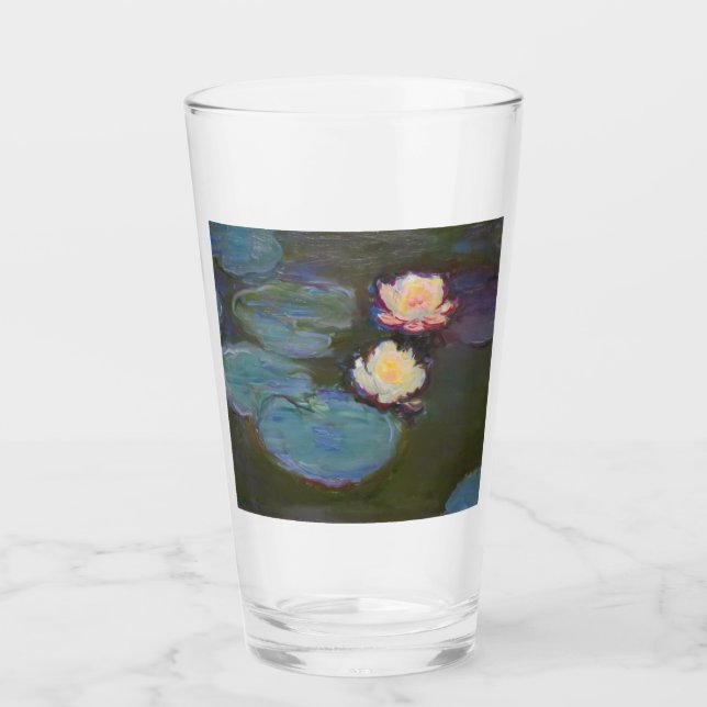 Monet Vattenlilja Liljor Damm Vattenliljor Målning Glaskopp (Framsida)