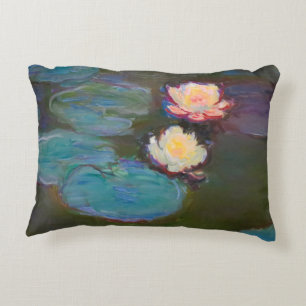 Monet vattenlilja liljor damm vattenliljor målning prydnadskudde