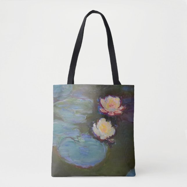 Monet vattenlilja liljor damm vattenliljor målning tygkasse (Framsida)