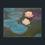 Monet Vattenlilja Liljor Damm Vattenliljor Målning Vykort<br><div class="desc">Claude Monet Nymféer,  1897-98. En enkel fransk impressionistisk målning av den berömda målaren Claude Monet,  allt om vattenliljor. En klassisk impressionistisk vattenliljemålning.</div>