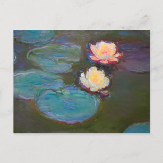 Monet Vattenlilja Liljor Damm Vattenliljor Målning Vykort