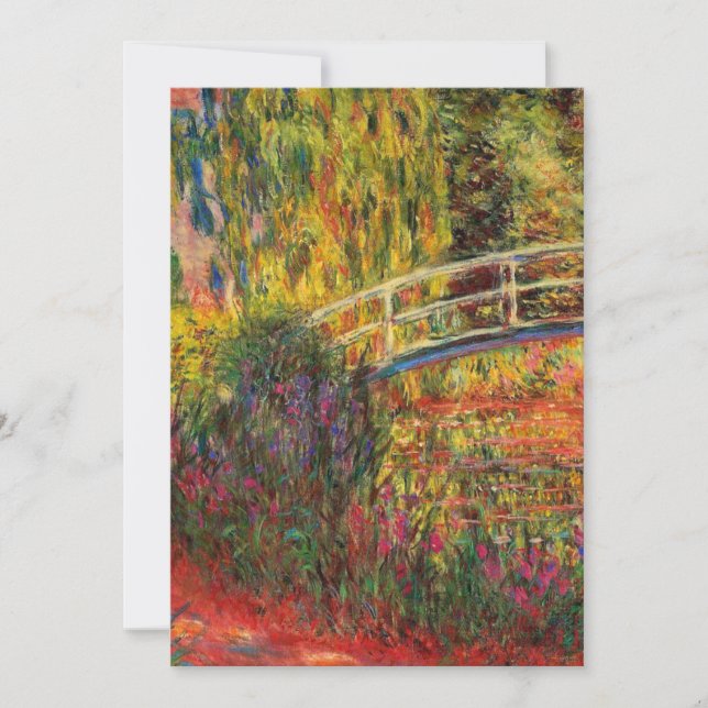 Monet Vattenliljedamm och Iriser Spara Datumet (Framsida)