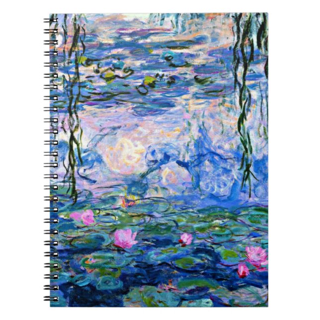 Monet - Vattenliljor, 1919, rosa, Anteckningsbok (Framsidan)