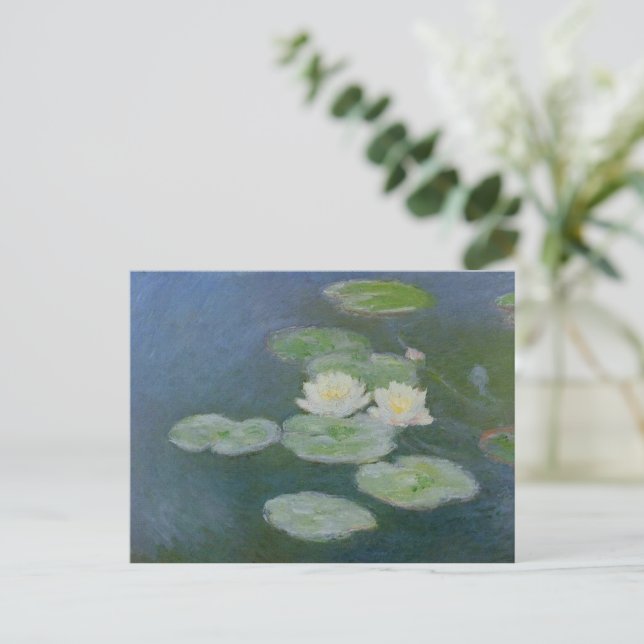Monet Vattenliljor Kvällseffekt Helg Vykort (Stående Fram)