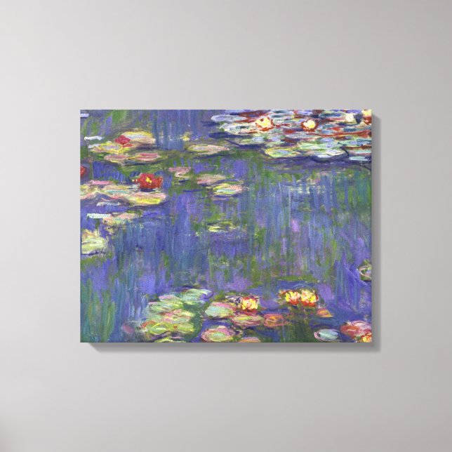 Monet Vattenliljor Mästerverk Målning Canvastryck (Framsida)